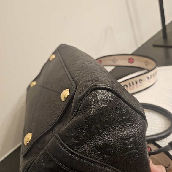 Louis Vuitton Speedy Bandoulière 25 in Noir Empreinte w/ Jacquard Strap - Picture 9 of 16